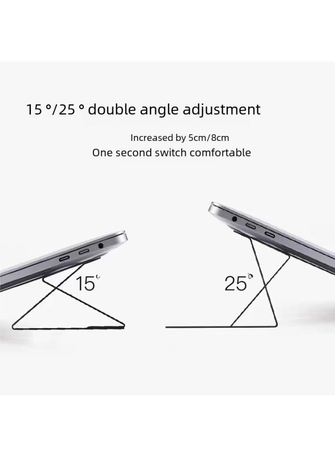 MOFT حامل كمبيوتر محمول سطح المكتب رف تبريد مرتفع MacBookPro حامل محمول غير مرئي لاصق - اللون: ذهبي - Image 4