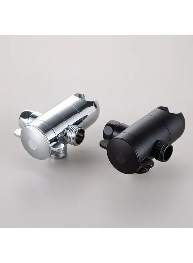 Type B Black 3 Way Shower Diverter Valve Chrome Finish G1 2 Threads Easy Installation - Image 2