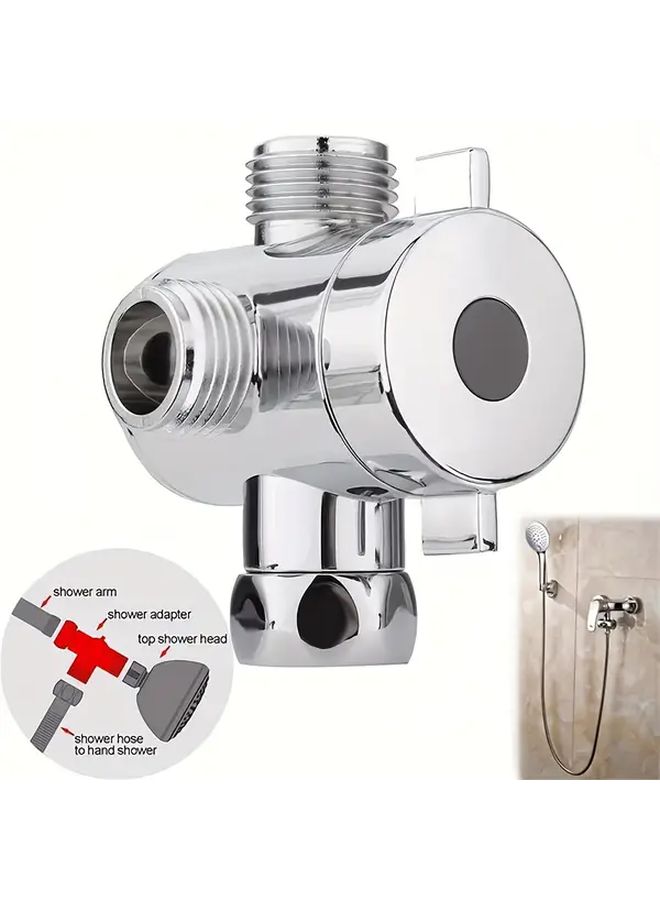 Type B Black 3 Way Shower Diverter Valve Chrome Finish G1 2 Threads Easy Installation - Image 5