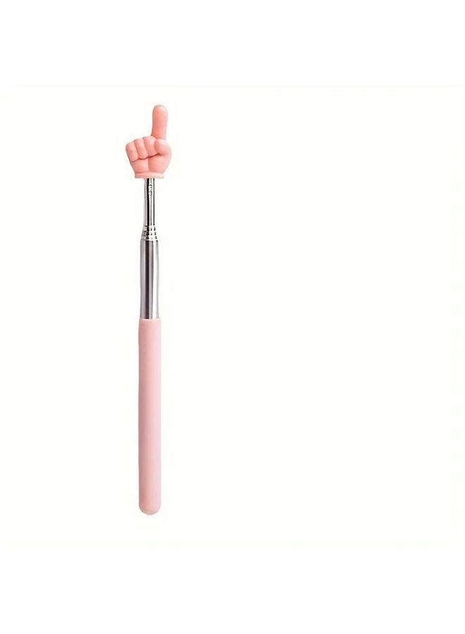 Pink Retractable Finger Reading Pointer Telescoping Design for Classroom Teaching - Image 1