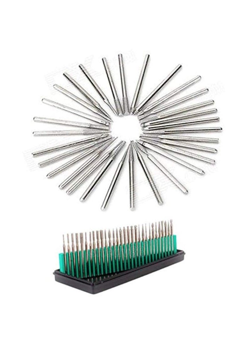 DIY Crafts Diy Crafts CTDIYHI57148 18 Shank Diamond Coated Burr Drill Bits for Engraving Carving Dremel Rotary Tool Shape No 7 Diamond Burr 30 Piece Setkit  - Image 2