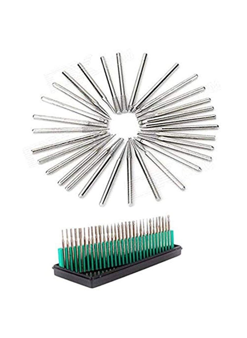 DIY Crafts Diy Crafts CTDIYHI57148 18 Shank Diamond Coated Burr Drill Bits for Engraving Carving Dremel Rotary Tool Shape No 7 Diamond Burr 30 Piece Setkit  - Image 1
