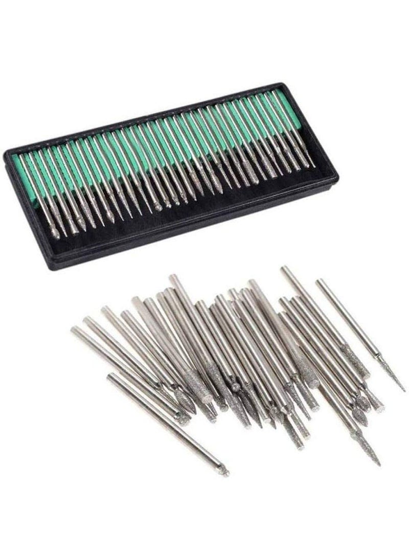 DIY Crafts Diy Crafts CTDIYHI57148 18 Shank Diamond Coated Burr Drill Bits for Engraving Carving Dremel Rotary Tool Shape No 7 Diamond Burr 30 Piece Setkit  - Image 3