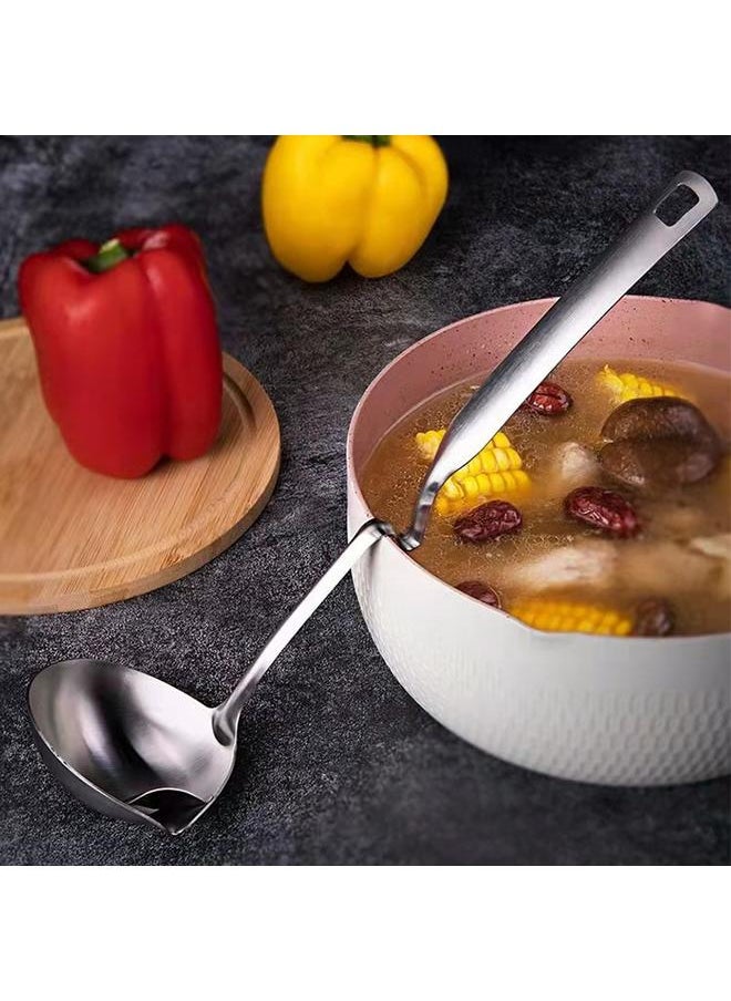 Oil Filter Spoon Stainless Steel Oil Separating Ladle Food Skimmer Strainer Spoon for Soup Hot Pot