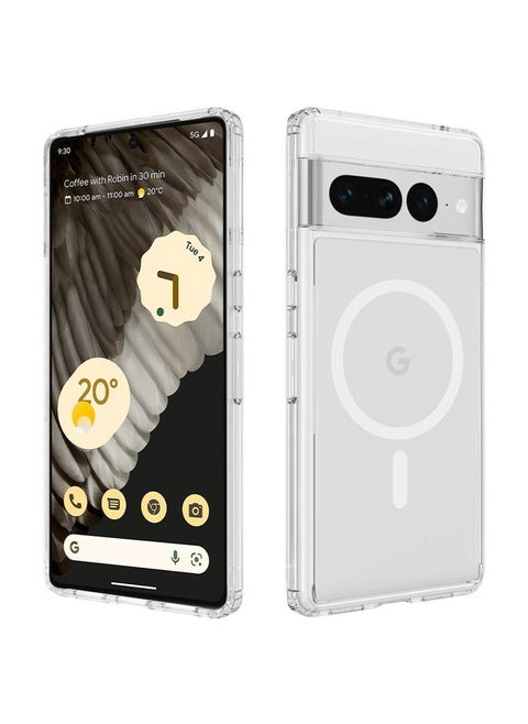 Case Cover For Google Pixel 7 Pro MagSafe Clear Acrylic PC Hybrid TPU Phone Case(Transparent)