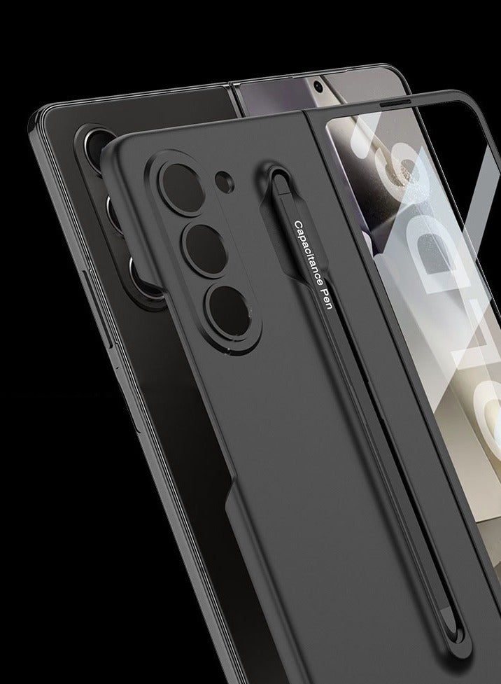 عام غطاء متوافق مع سامسونج جالاكسي Z فولد 6 5G - مع قلم S أحمر وحماية المفصلة، غطاء واقي مطفى مغناطيسي مع حامي شاشة - Image 3