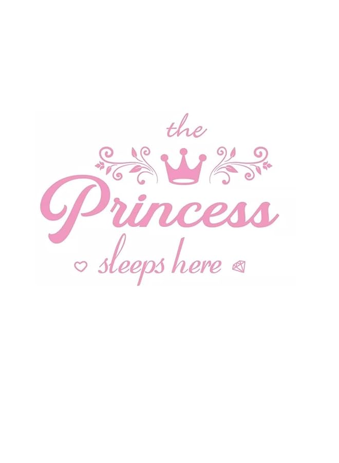 erorex Princess Wall Decals Pink Crown Wall Stickers For Nursery Bedroom Girls Kids Room Wall Sticker Decor Diy Wall Decal Vinyl Sticker For Kids Baby Girls Bedroom Decoration Nursery Home Decor - Image 1