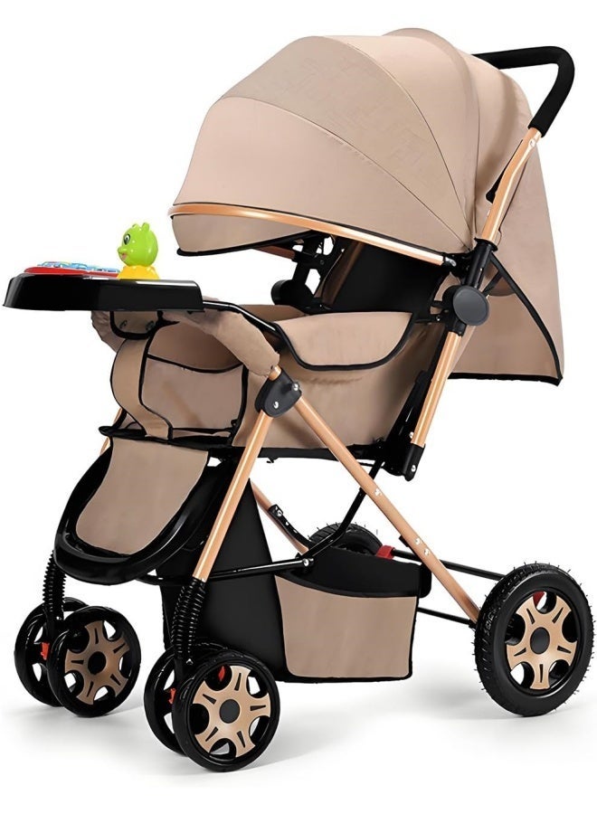 تاختيلا عربة أطفال خفيفة الوزن للسفر، عربة أطفال صغيرة قابلة للطي مع مقعد مبطن ومنظم الوالدين قابل للإزالة، سهلة الحمل للطائرات والاستخدام اليومي - Image 1