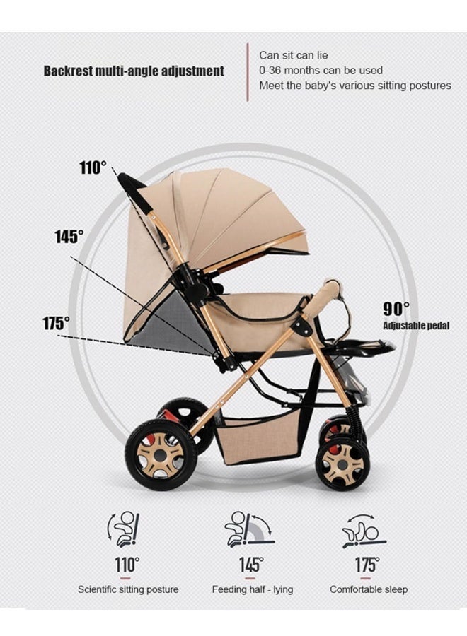 تاختيلا عربة أطفال خفيفة الوزن للسفر، عربة أطفال صغيرة قابلة للطي مع مقعد مبطن ومنظم الوالدين قابل للإزالة، سهلة الحمل للطائرات والاستخدام اليومي - Image 4