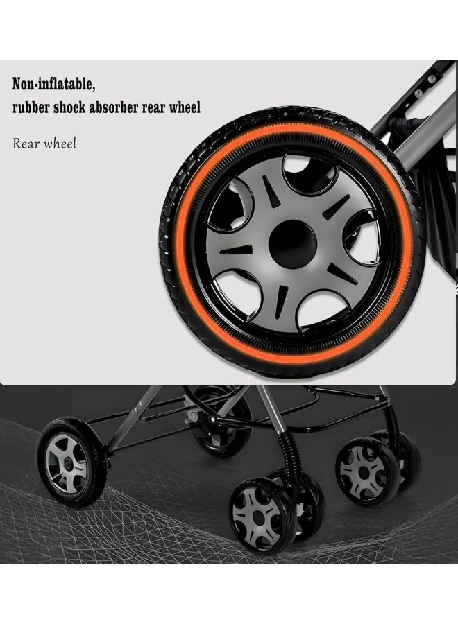 تاختيلا عربة أطفال خفيفة الوزن للسفر، عربة أطفال صغيرة قابلة للطي مع مقعد مبطن ومنظم الوالدين قابل للإزالة، سهلة الحمل للطائرات والاستخدام اليومي - Image 5