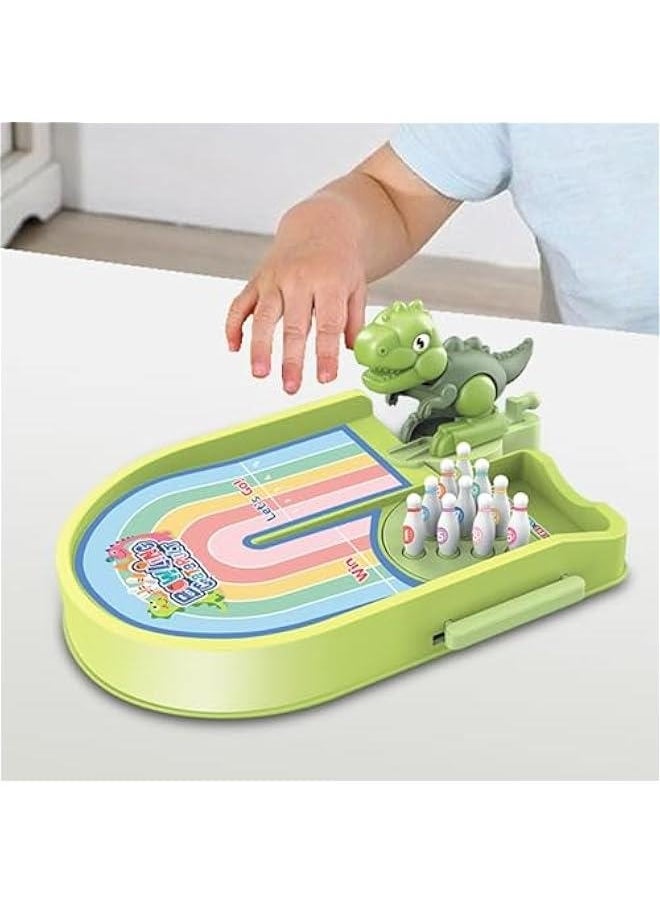 Portable Bowling Game | Compact Bowling Set | Miniature Bowling Alley | Tabletop Desktop Bowling Game Toy Fun and Interactive Toys for Offices Desk Games Stress Relievers, Green  - Image 5