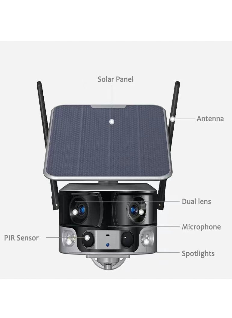 SOLAR WATT Camera Wireless 4K HD 180 Degree Solar Powered Security Camera with Memory Card Waterproof Dustproof Smart Tracking Technology Easy to Install and Control  - Image 3