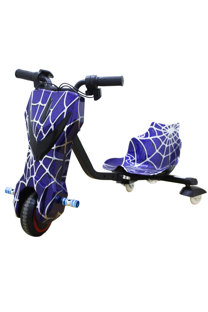 Leaders Spider Mini Drifting E Scooter 250w Motor 36v 2.4a Battery 6 Tires Dark Blue Design Ride On Electric Scooter for Kids Safe & Stylish Outdoor Fun Lightweight & Compact  - Image 1