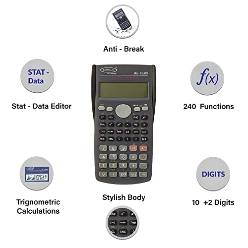 Bambalio BL82MS 240 Functions and 2 Line Display Scientific Calculator, 3 Years Warranty. - Image 3