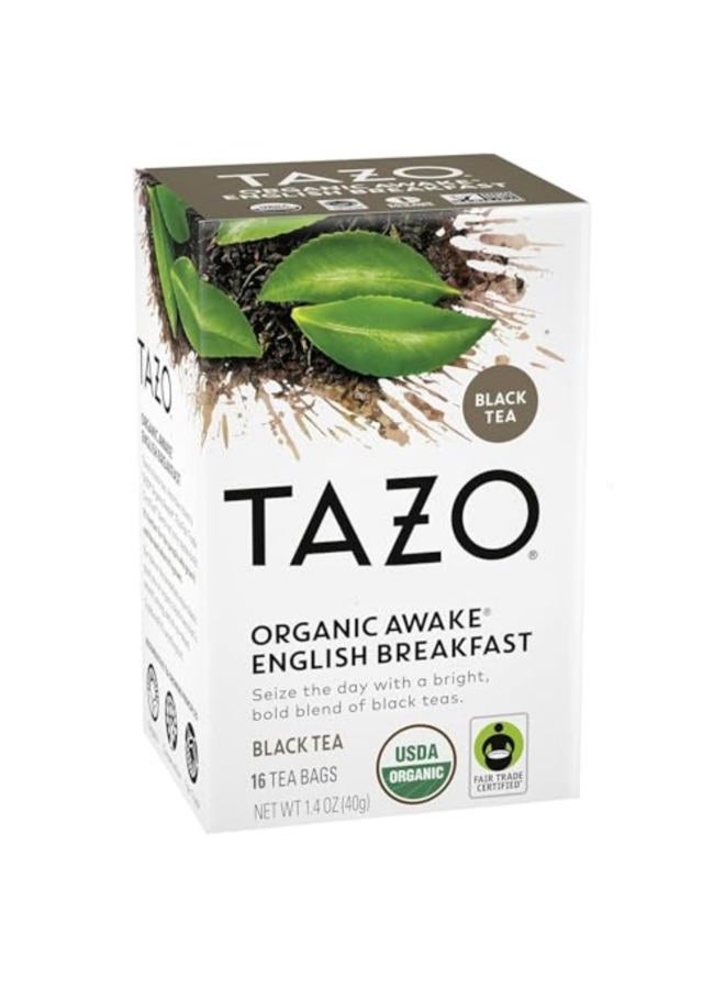 TAZO Organic Awake English Breakfast Black Tea, Black tea with Caffeine, 16 Total Bags - Image 2