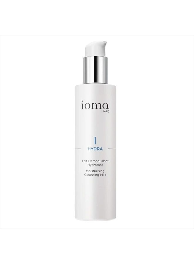 Ioma Paris - HYDRA Moisturizing Cleansing Milk - Hydrating and Cleansing Face Gel that Removes Makeup and Moisturizes Skin, Make-Up Remover for All Skin Types, (200 ml) - Image 1