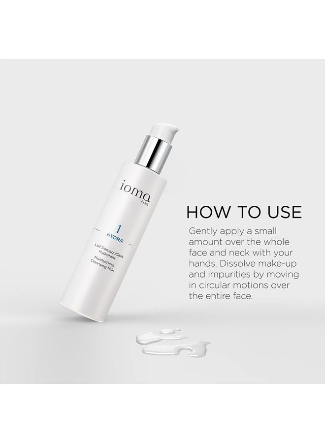 Ioma Paris - HYDRA Moisturizing Cleansing Milk - Hydrating and Cleansing Face Gel that Removes Makeup and Moisturizes Skin, Make-Up Remover for All Skin Types, (200 ml) - Image 4
