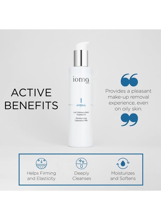 Ioma Paris - HYDRA Moisturizing Cleansing Milk - Hydrating and Cleansing Face Gel that Removes Makeup and Moisturizes Skin, Make-Up Remover for All Skin Types, (200 ml) - Image 3