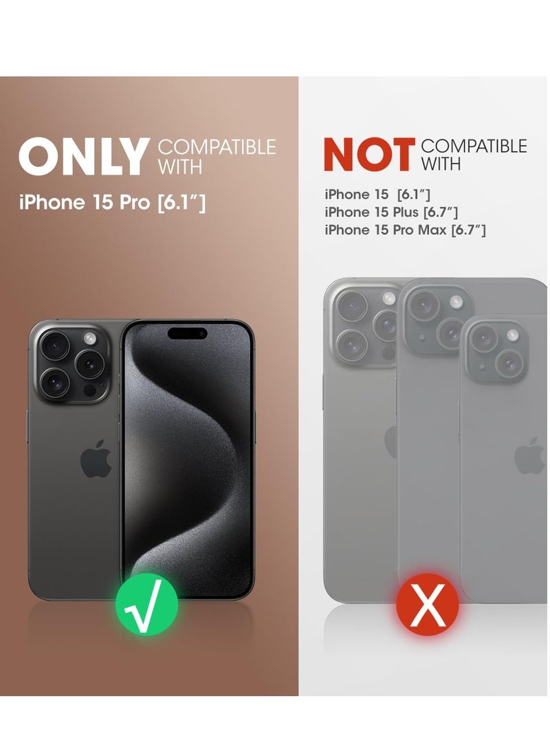BORTONY - iPhone 15 Pro Case Compatible with MagSafe Protection Built-in Camera Lens Protector Luxury Plating TPU Ultra Slim Magnetic Cover for iPhone 15 Pro 6.1inch Clear - Image 1