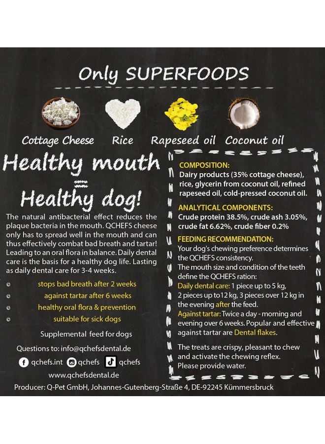 كشيفس QCHEFS Cheesies for Dogs - وجبة خفيفة لصحة الفم مع الأحماض الأمينية لمدة شهر* - Image 2