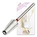 PANA Nail Carbide Volcano Bit - Two Way Rotate use for Both Left and Right Handed - Fast remove Acrylic or Hard Gel - 3/32" Shank - Manicure, Nail Art, Drill Machine (Fine, Silver) - Image 2