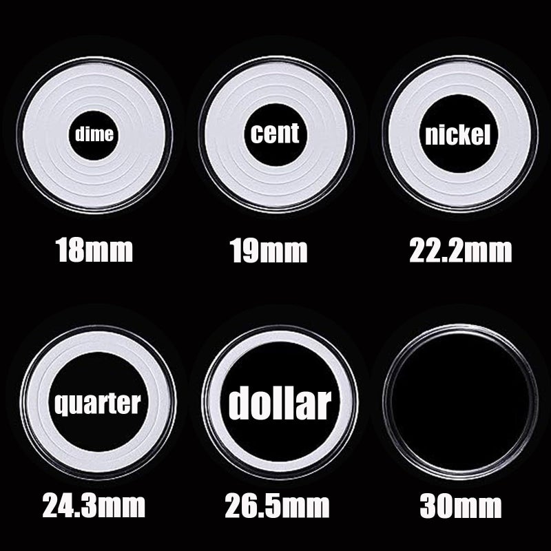 Coin Capsules 240-Pack Thick PS Plastic - Dustproof Oxidation-Resistant Coin Holders for Numismatic Coin Collectors Storage - Image 4