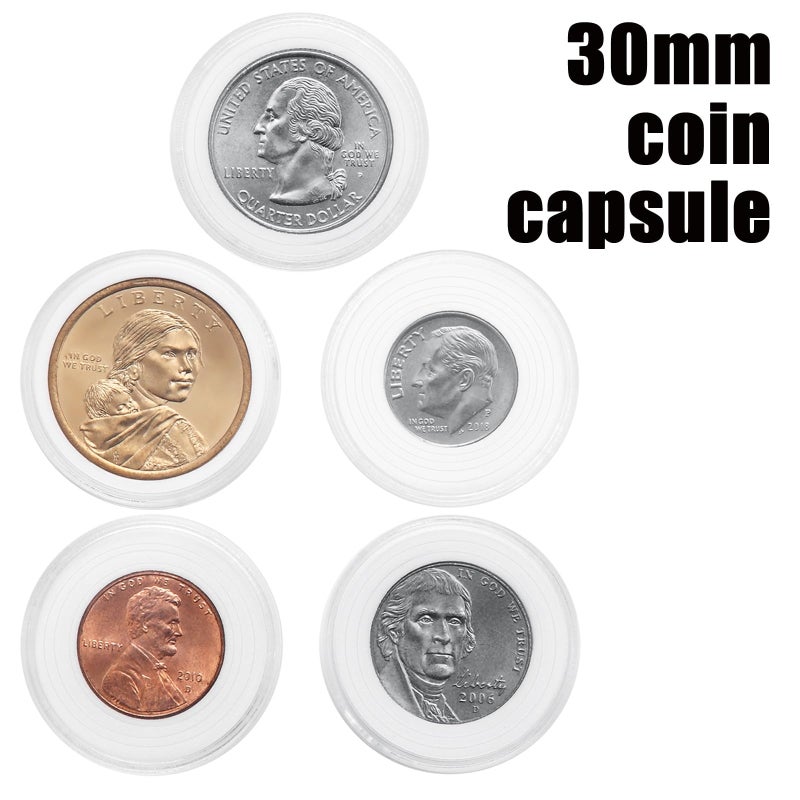 Coin Capsules 240-Pack Thick PS Plastic - Dustproof Oxidation-Resistant Coin Holders for Numismatic Coin Collectors Storage - Image 3