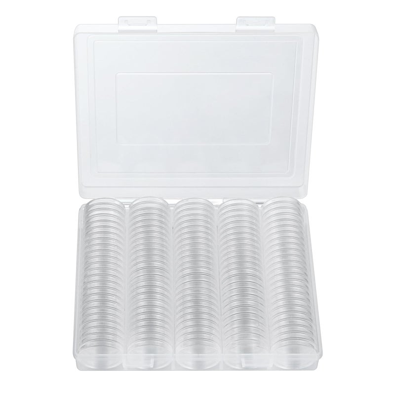 Coin Capsules 240-Pack Thick PS Plastic - Dustproof Oxidation-Resistant Coin Holders for Numismatic Coin Collectors Storage - Image 2