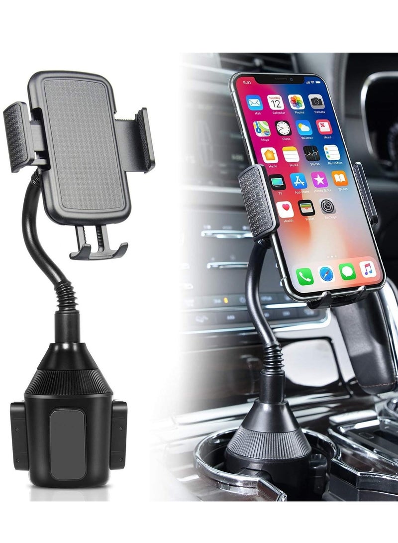 ELTRAZONE Cup Holder Phone Mount – Universal Adjustable Gooseneck Cradle Car Mount for iPhone XS/XS Max/X/8/7 Plus, Galaxy & More - Image 1