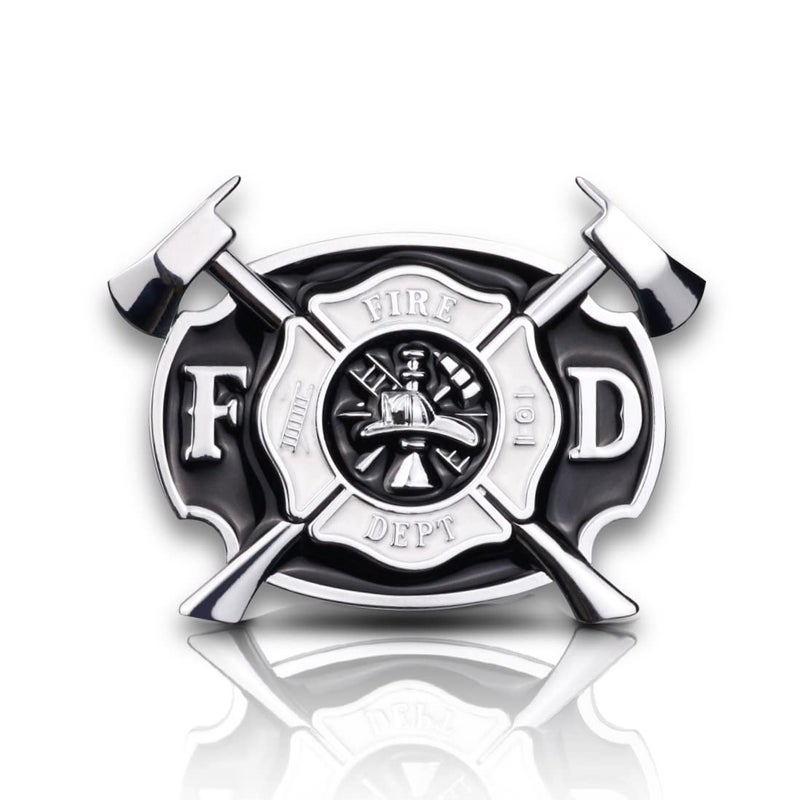 Firefighters Metal Car Sticker, Fire Department Decal, Firemen Emblem Badge for Automotive, Truck, Motorcycle