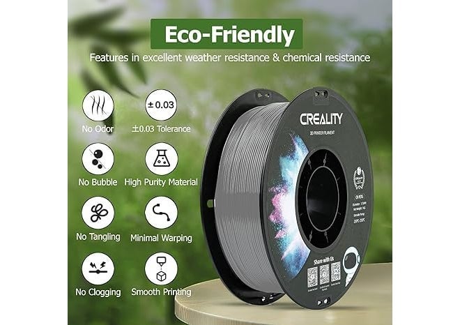 3idea 3 idea Imagine Create Print Creality CR PETG 1Kg Filament (Grey) - Image 2