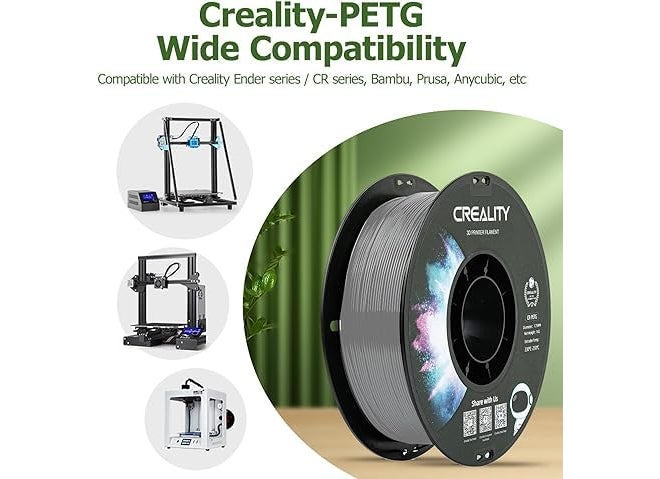 3idea 3 idea Imagine Create Print Creality CR PETG 1Kg Filament (Grey) - Image 5