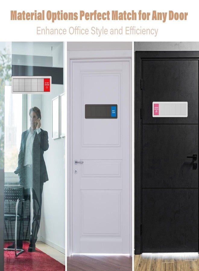 EliteSign Black Office Door Signs - 6 Options: Do Not Disturb, Please Knock, In A Meeting, Out Of Office, Working Remotely Back Soon Privacy Slider Signs For Meeting & Conference Room - Image 5