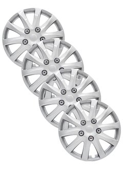 EMTC Pack of 4 EM-3111 Taiwan Wheel Cover | 14" Inch | Silver Universal Nested Style  - Image 1