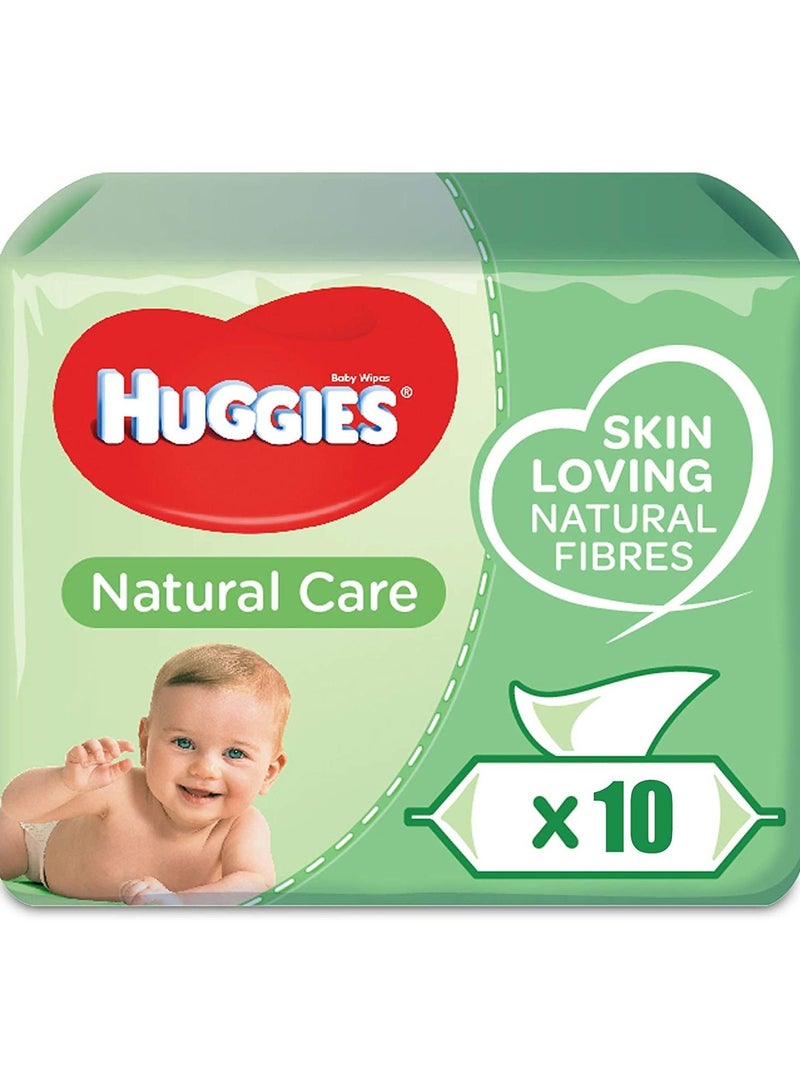 HUGGIES 560-Count Natural Care Baby Wipes 10 Packs x 56 Wipes - Image 2