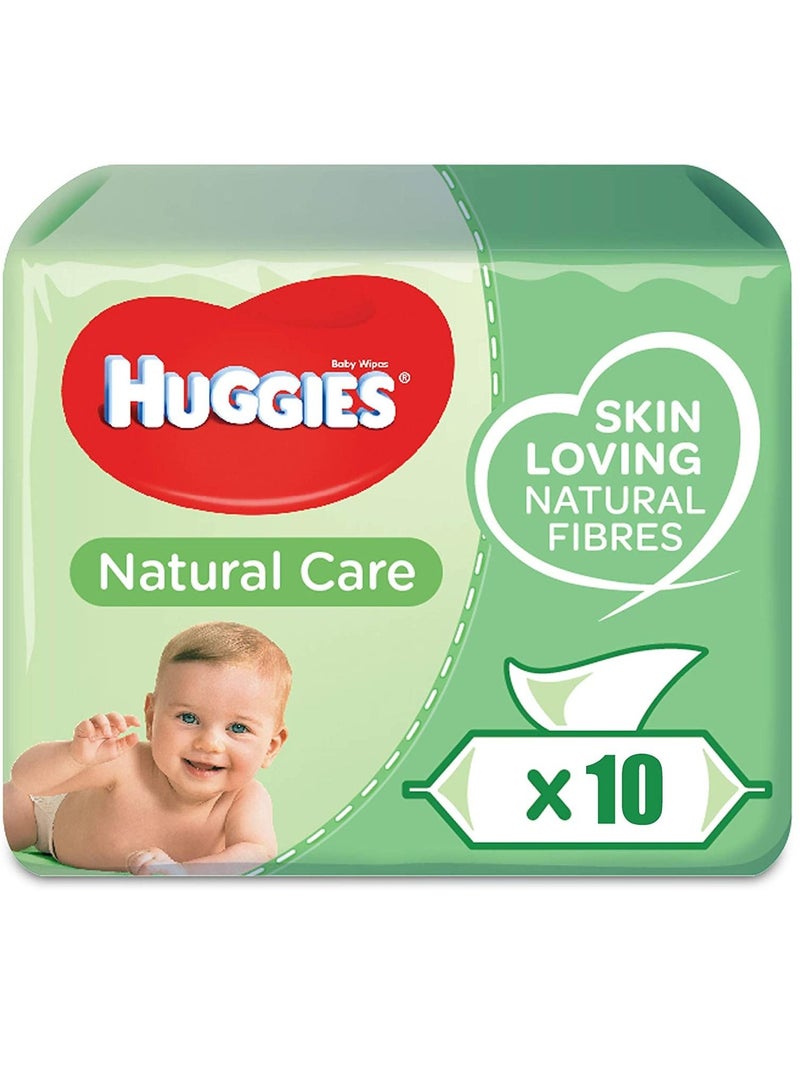 HUGGIES 560-Count Natural Care Baby Wipes 10 Packs x 56 Wipes - Image 1