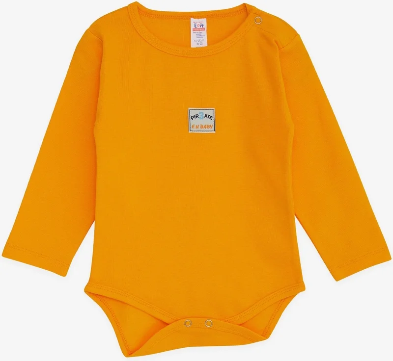 Breeze Baby Boy Snap-On Bodysuit with Text Printing, 9 Months-3 Years, Mustard Yellow