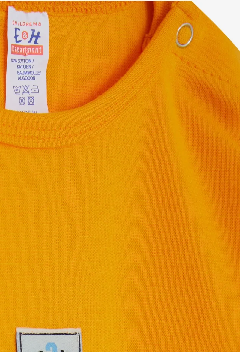 Breeze Baby Boy Snap-On Bodysuit with Text Printing, 9 Months-3 Years, Mustard Yellow