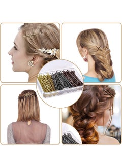 RTYY 150 Pieces Bobby Pins, Hair Grips For Women Hair Styling Pins With Storage Box (Black & Gold & Coffee)  - Image 3
