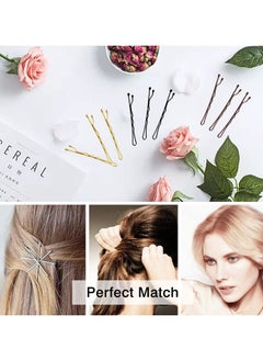 RTYY 150 Pieces Bobby Pins, Hair Grips For Women Hair Styling Pins With Storage Box (Black & Gold & Coffee)  - Image 5