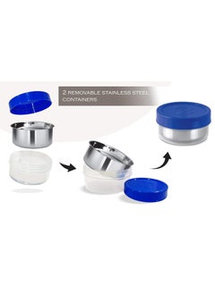 Milton Milton Capsule Stainless Steel Lunch Box, Blue  - Image 4
