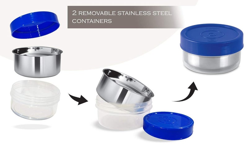 Milton Milton Capsule Stainless Steel Lunch Box, Blue - Image 4
