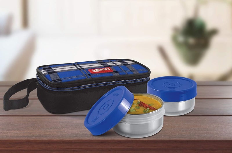 Milton Milton Capsule Stainless Steel Lunch Box, Blue - Image 2