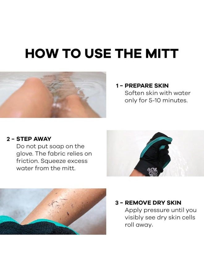 dermasuri - Deep Exfoliating Glove - Polishing Mitt Body Scrubber - Korean Skin Cleaner Exfoliator & Dead Skin Buffing Treatment - Keratosis Pilaris Scrub Remover- Shower Skincare (1 Pack) - Image 1