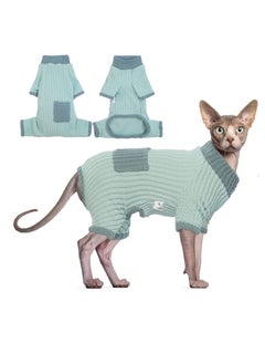 Sphynx Hairless Cats Warm Winter Sweater, Cute & Soft Pullover High Elasticity Kitten Shirts Breathable, Cat Leisure Wear Turtleneck Vest Adorable, Cat's Clothes Jacket Pajamas Jumpsuit