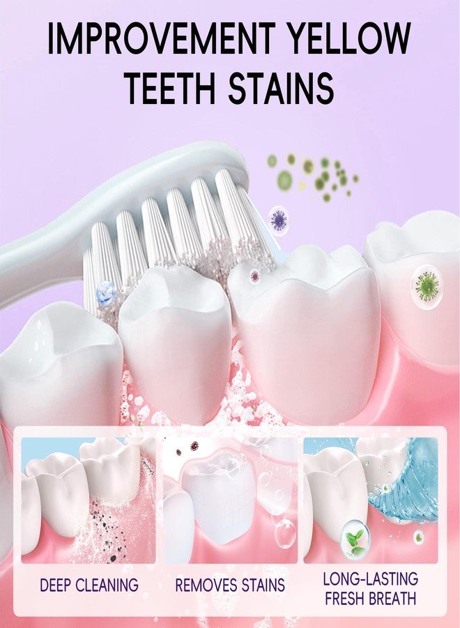Gaayou Teeth Whitening Powder Purple Teeth Whitening Kits Natural Tooth Powder Gifts Set Powder Toothpaste for Men Women Tooth Stain Removal - Image 3