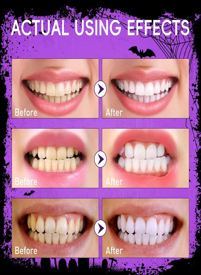 Gaayou Teeth Whitening Powder Purple Teeth Whitening Kits Natural Tooth Powder Gifts Set Powder Toothpaste for Men Women Tooth Stain Removal - Image 5
