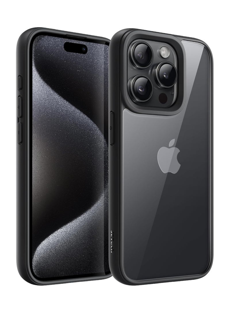 Denx Magnetic Case for iPhone 15 Pro Max [Shockproof & Slim] Clear Hard Back Cover with high-Grade Protection | Black  - Image 1