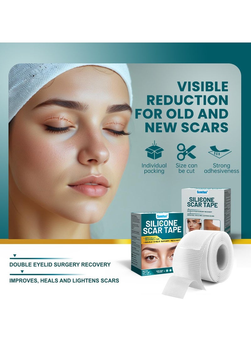 سوميفون رقعة إصلاح الجروح والندبات، رقعة إزالة الندبات الجراحية، رقعة العناية بندبات الصدمات الرياضية (2 × 100 سم) - Image 2