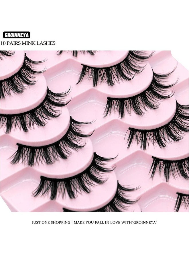 Ocean Manga Lashes 10 Pairs Natural Look Fluffy False Eyelashes That Look Like Individual Cluster Lashes Soft Wispy Manhua Eyelashes  - Image 2